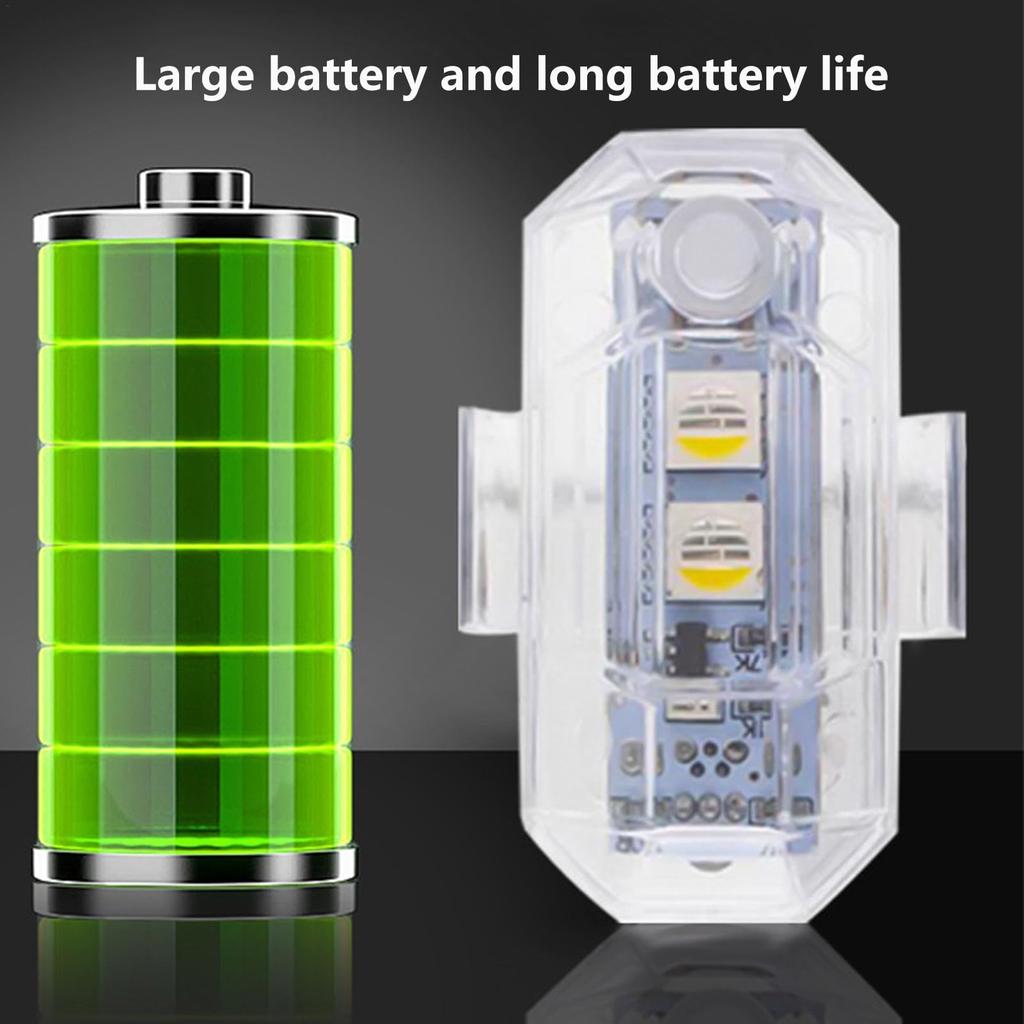 Wireless Flashing Lights, Motorcycle RGB Light, LED Anti-Collision Lights with Remote for Car and