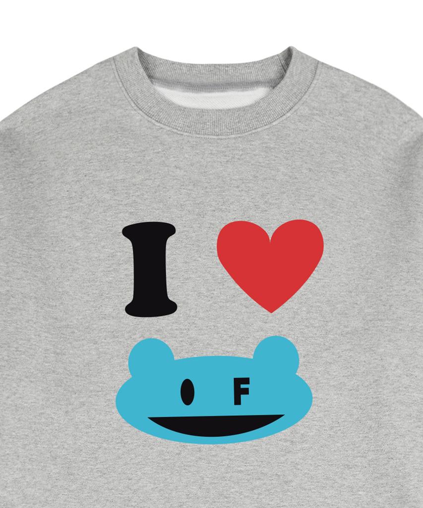 GRAVER [Unisex] I Love Of Sweatshirt_Gray