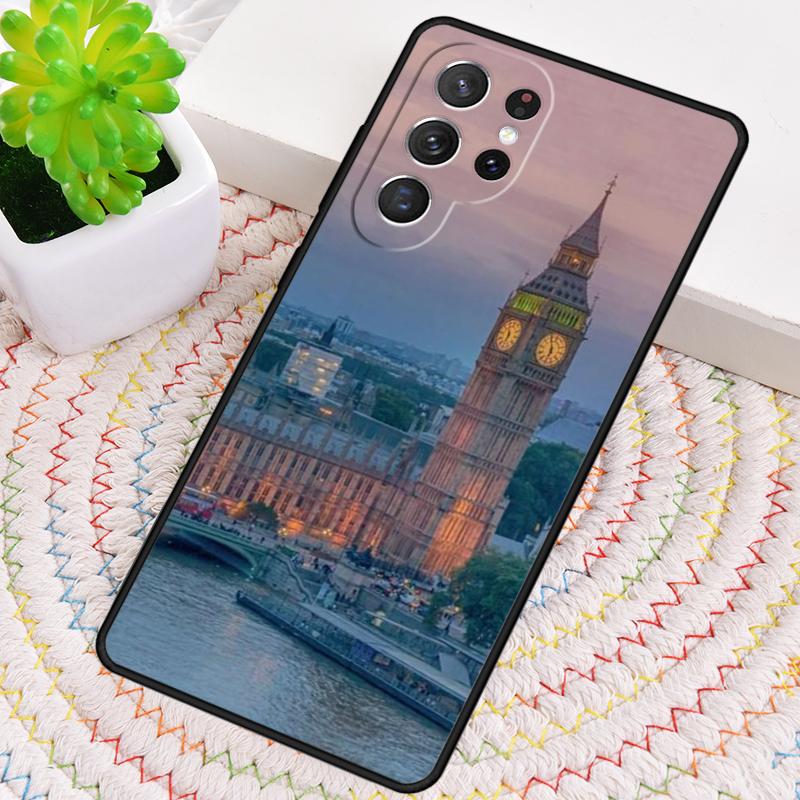 London Bus England Big Ben Silicone Phone Case For Samsung Galaxy note 10 pro S26 S25 S24 S23 S22 S21 Plus S25Ultra Capa Cover
