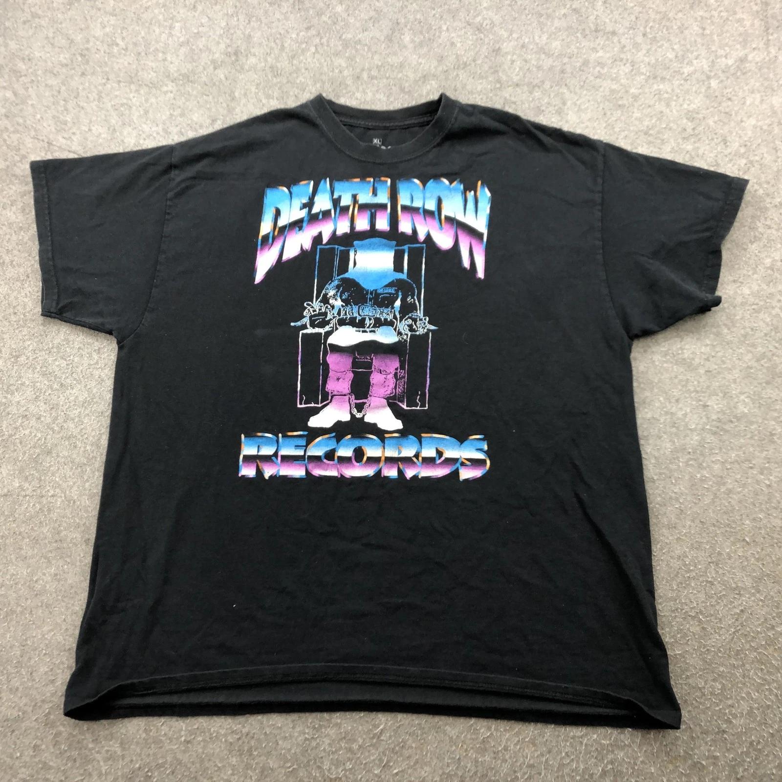 Death Row Records Shirt Mens Extra Large Black Graphic Tee Ripple Junction Rap XL