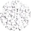 100pcs/lot 7mm Round Acrylic Letter Beads A-Z Alphabet Beads Loose Beads For DIY Bracelet Necklace Keychain Jewelry Making