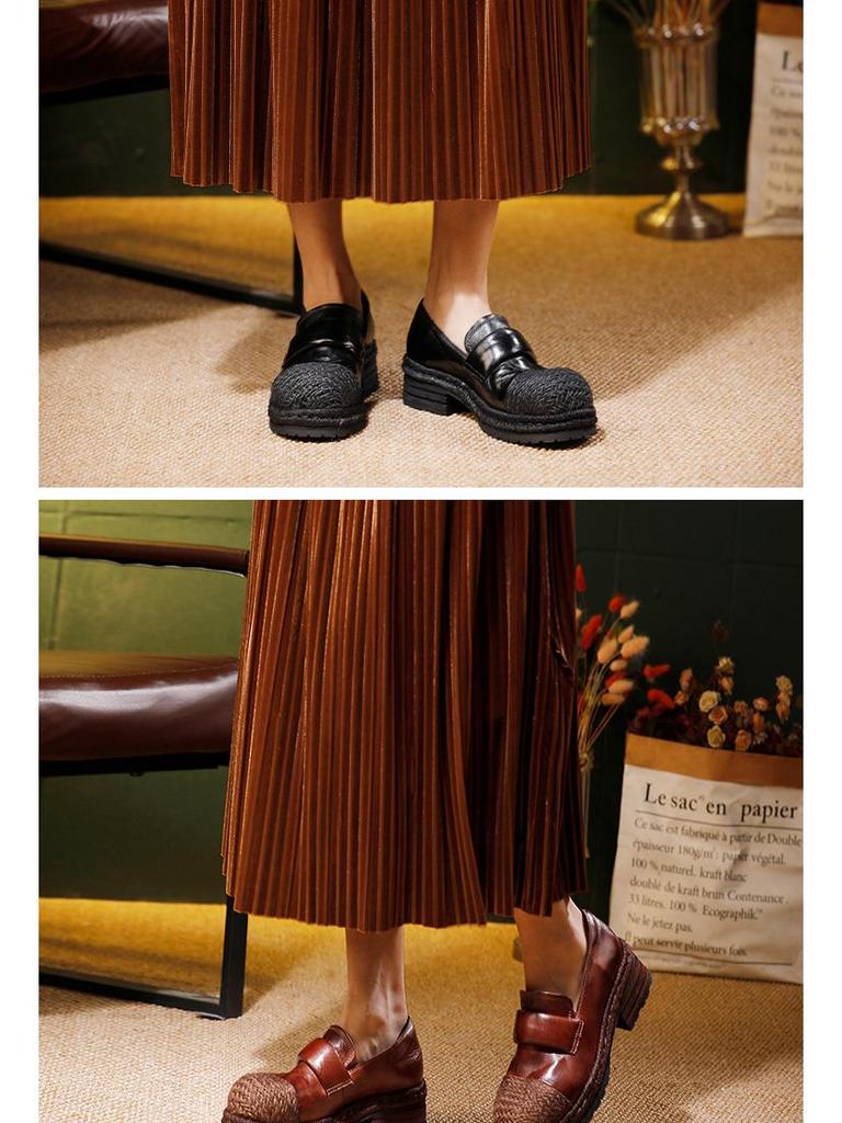 2025 Herbst Damen Leichte Luxus Pferdeleder Slipper - Bequem, Echtes Leder Slipper