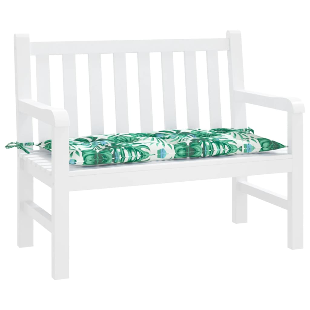Garden Bench Cushion Leaf Pattern 110 X 50 X 7 Cm Oxford Fabric