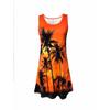 2025 Strand Casual Ärmellos Tank Top mit Blumenmuster Lockeres Sommerkleid A-Linie Ärmellos U-Boot-Ausschnitt Party Kleine Kurze Kleider Tropisches Druckkleid Casual