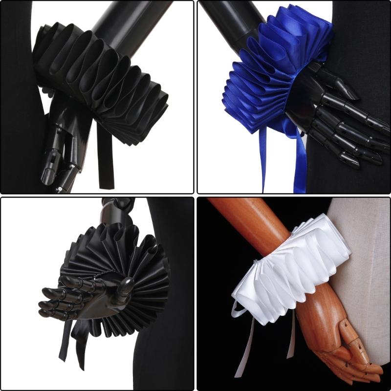 Victorian Ruffled Wrist Wrap Wristband For Historical Reenactment And Role Play Victorian Costume Enhancement