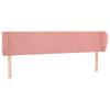 Headboard with Ears Pink 203 X 23 X 78 88 Cm Velvet