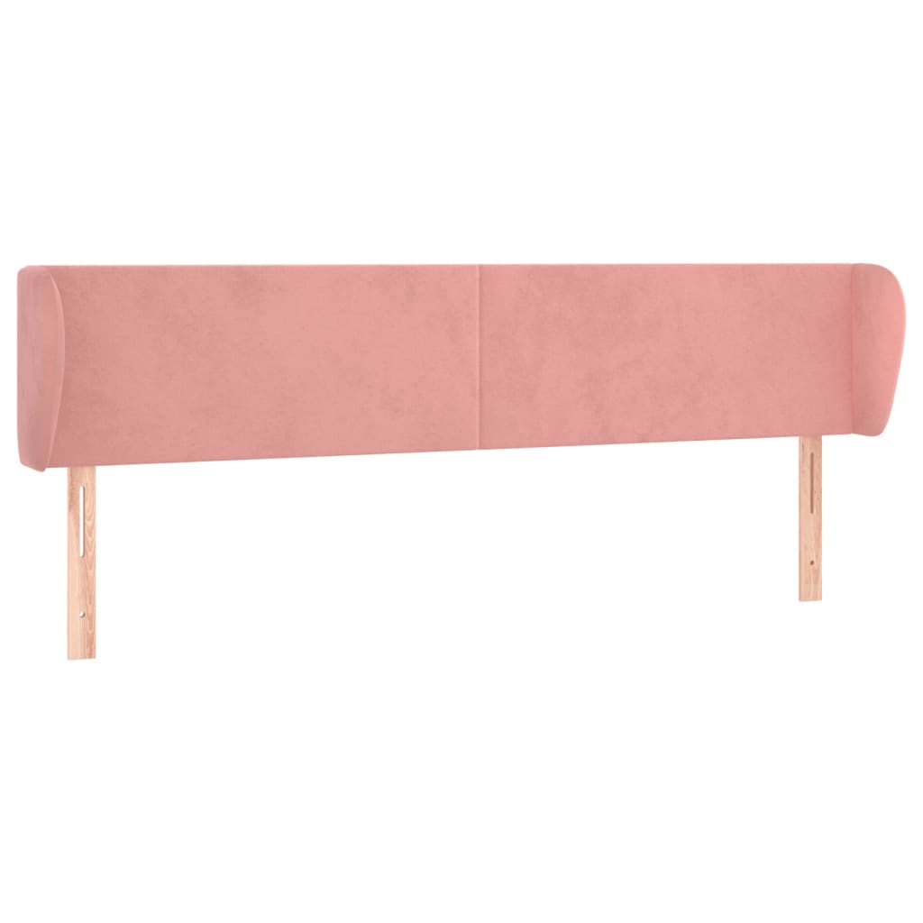 Headboard with Ears Pink 203 X 23 X 78 88 Cm Velvet