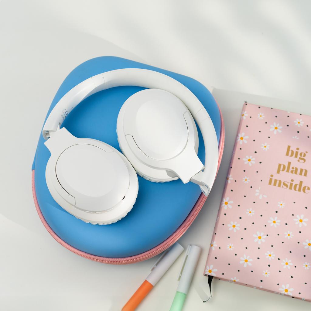 Moodix KO23NB1701W ANC Bluetooth On-Ear Headphones, White