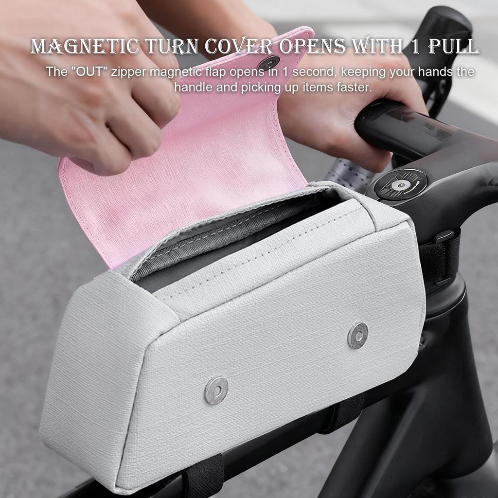 Bicycle Front Frame Bag Waterproof Touring Riding Gear for Men Women Travel Hiking Mountain Road Commuting Outdoor Adventures