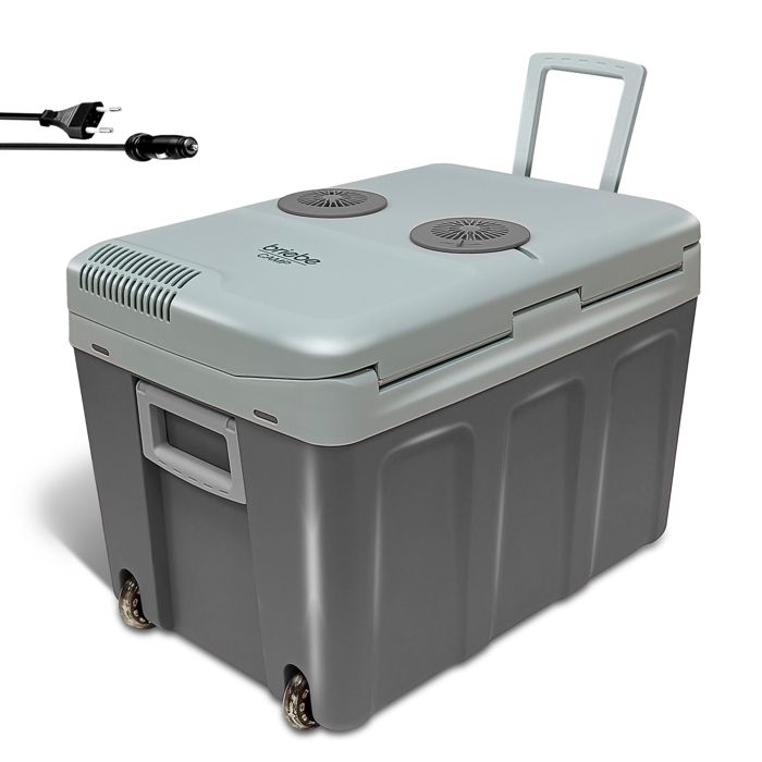 Glacière Électrique portable 40 Litres, 12V / 220 - 240V Voiture et Camping Briebe CF1155 58 W Gris 01024