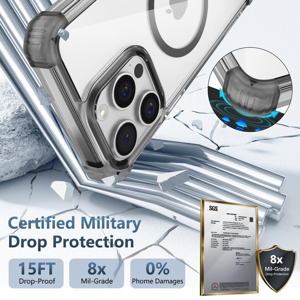 Pro iPhone 13 Pro Max Magnetický kryt na telefon TPU+PC Zadní kryt Kompatibilní s MagSafe