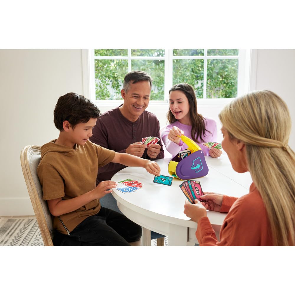 Mattel Games UNO Flip Attack Card Game for Kids and Adults - Family Night! Combines UNO Flip & Attack in one game