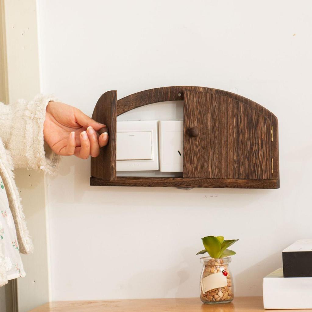 Fairy Door Socket Cover Board Baby Protection Socket Cover Decorative Wooden Outlet Covers Wall Plate Child Proof Outlet Cover