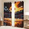 Cartoon Curtain Basketball For Boy 3D Print Bedroom Living Room Window Blackout Partition Style Home Decoration