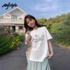 MJ STYLE Women's Cotton Printed Short Sleeve T-Shirt