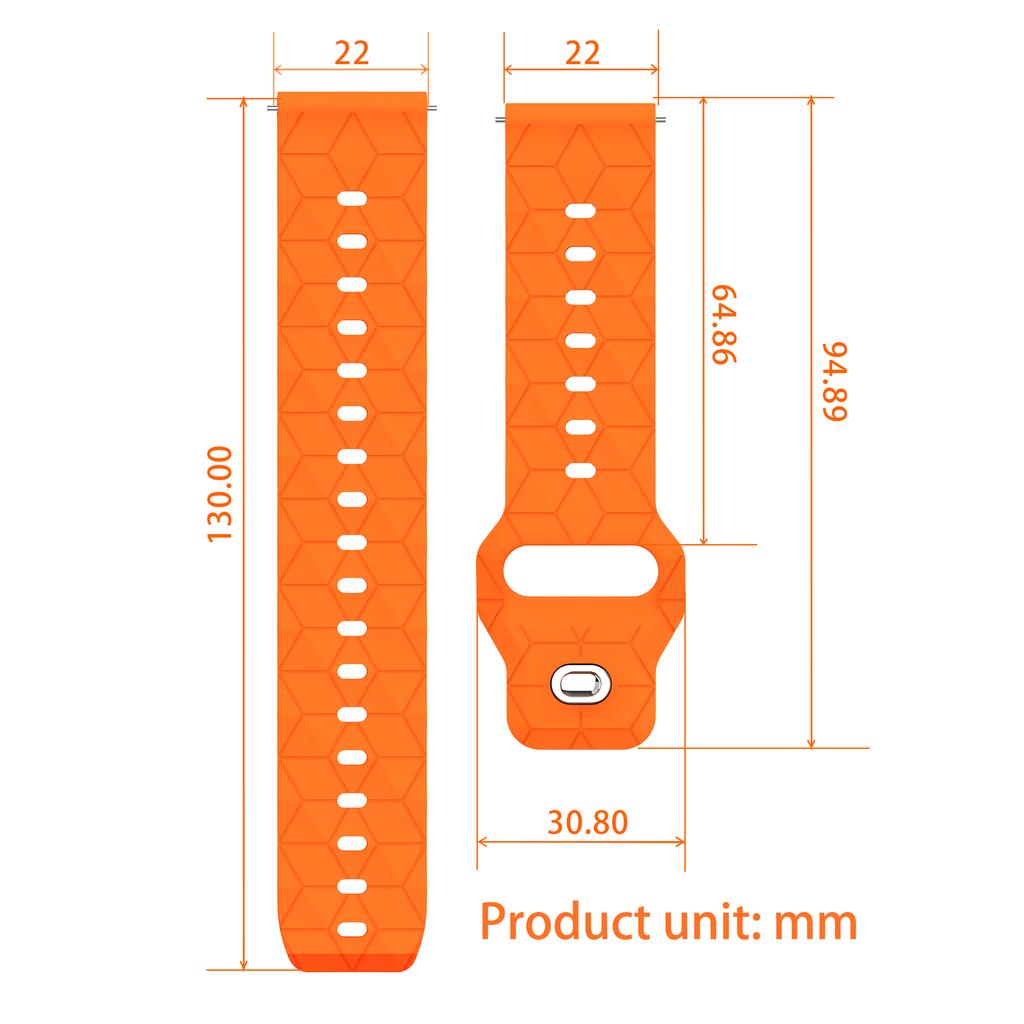 22mm Rubber Strap for Amazfit BALANCE 2 Silicone Bracelet Correa for Amazfit Bip 6/GTR 4 2 3pro/Stratos 3 2 2S Sports Wrist Band