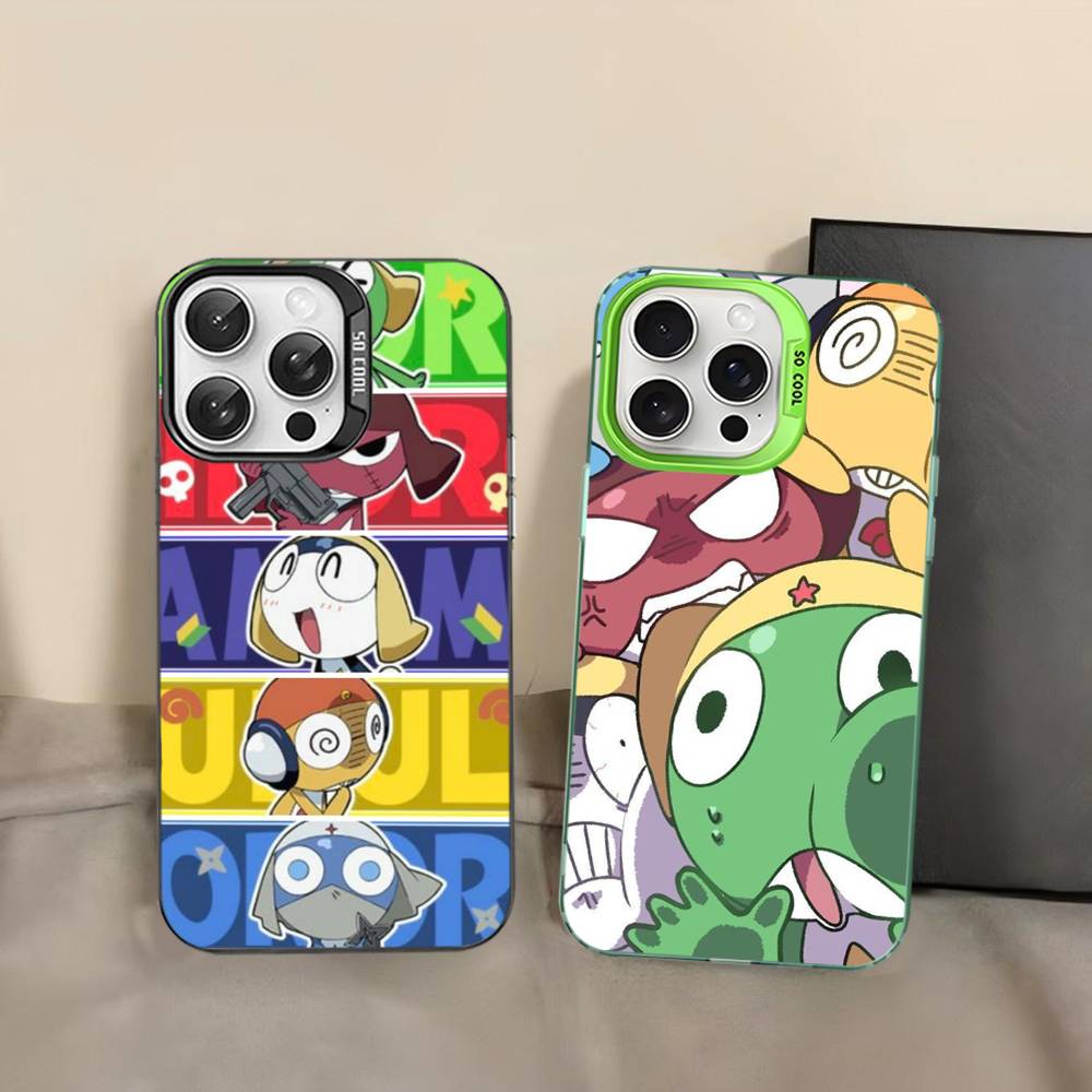 Keroro Frog Cool Gunsou Sergeant Phone Case For IPhone 17 16 15 14 13 12 11 Pro MAX Matte Shockproof Back Anti Fall Matte Cover