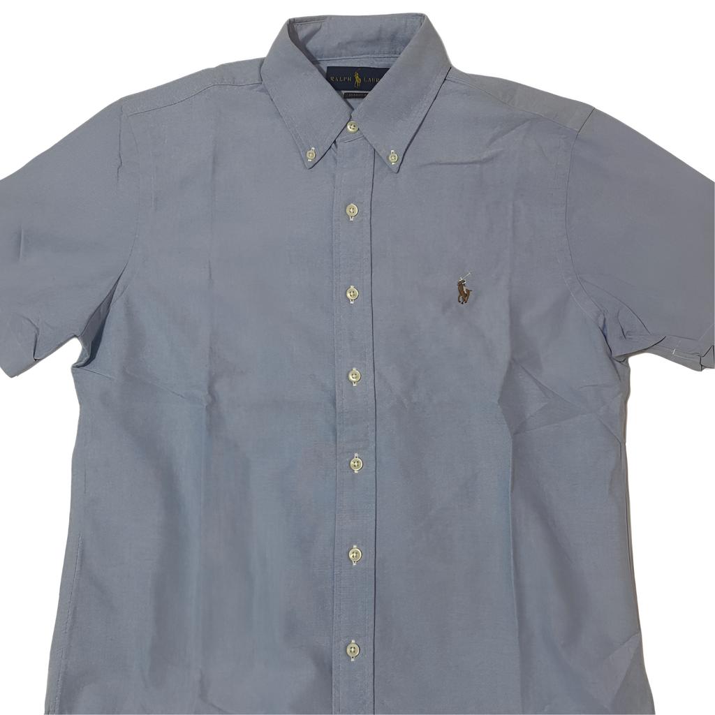 Polo Ralph Lauren Printed Single-Breasted Collar Pocket Short Sleeve Shirt Men Shirts Blue 710745385-003