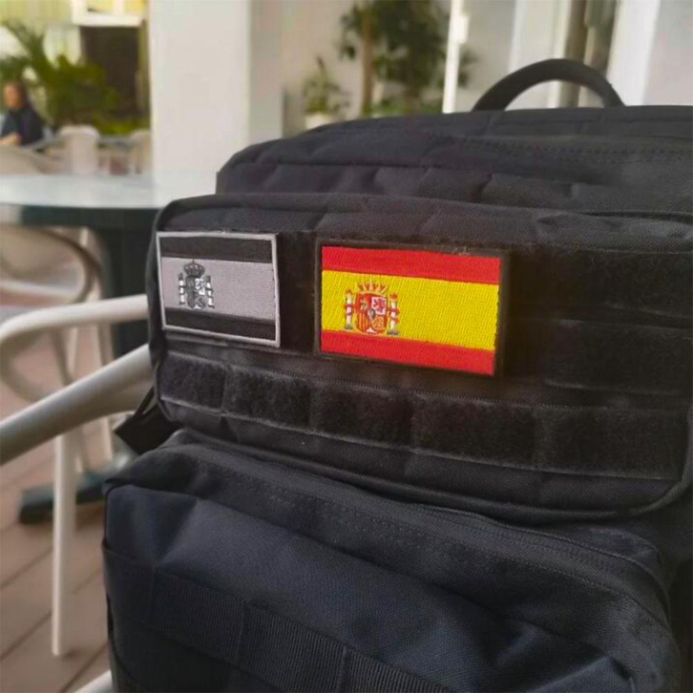 Toppa Ricamata Bandiera Spagnola su Vestiti Accessori Militari Tattici Toppe con Velcro Zaino Distintivo Morale Applicazione Chiusura