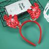 1PC New Year Gift Christmas Headband Santa Snowman Elk Hairdband Xmas Tree Deer Horn Headwear Merry Christmas Party Decoration