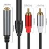2 RCA to 6.35mm 1/4 Female Adapter Cable 6.35mm to RCA Adapter 1/4inch Stereo Female to 2 RCA Male Y Splitters