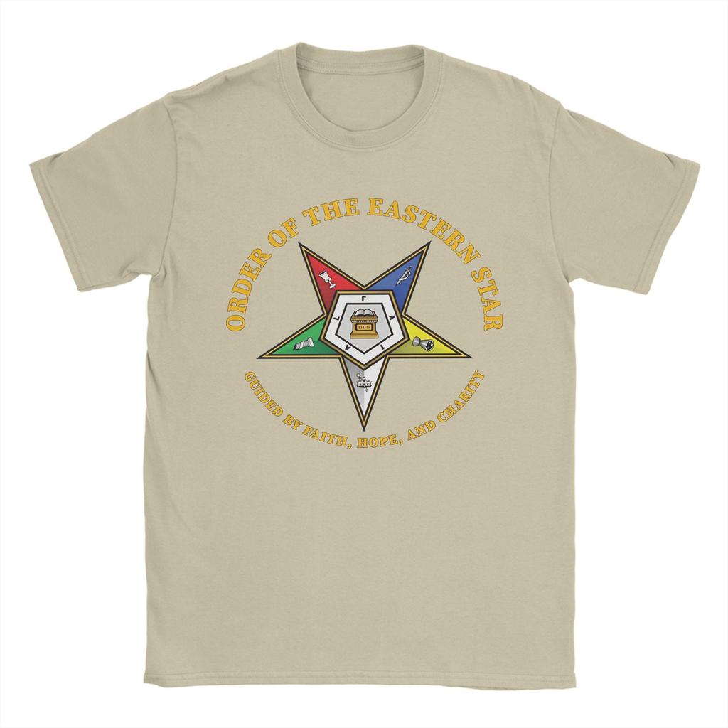 Oes Emblem Order Of The Eastern Star T Shirt Summer Vintage Tshirts Cotton Leisure Tshirt For Unisexs Short Sleeve Print Clothing
