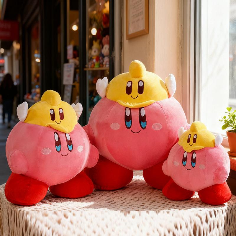 30/40/50cm Cupid Kirby Plush Toy Cute Angel Kirby Soft Fluffy Stuffed Game Character Doll Throw Pillow Home Sofa Room Decor Gift