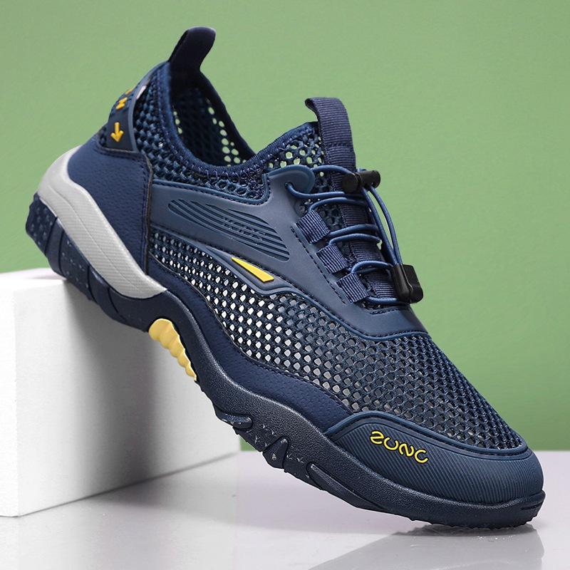 Summer quick-drying creek shoes men's outdoor wading shoes large mesh hollow shoes men's mesh sports trendy shoes