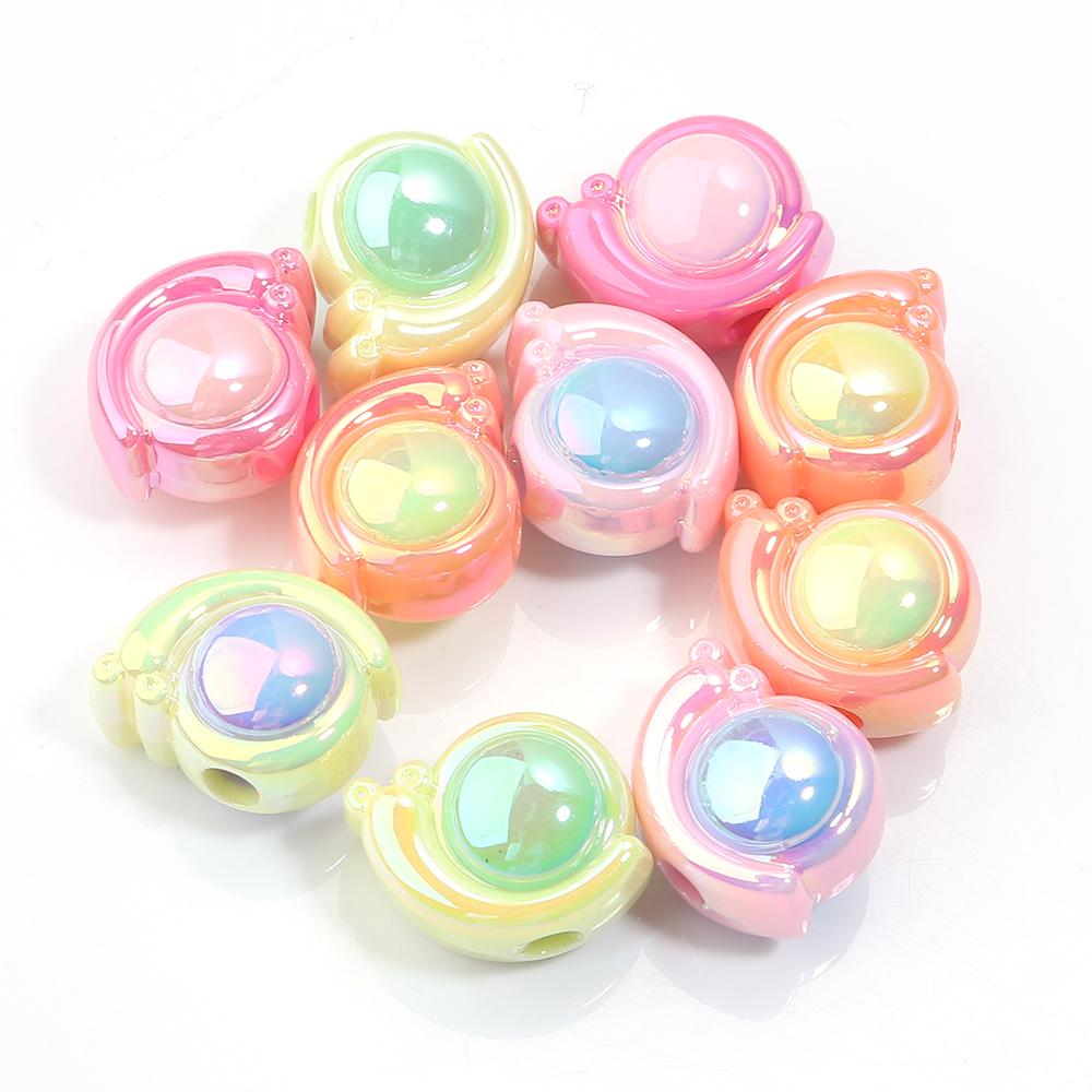 10pcs/Lot AB Colors Acrylic Beads for Jewelry Making Candy Butterfly Tie Star Beads Loose Spacer Beads DIY Bracelet Keychains