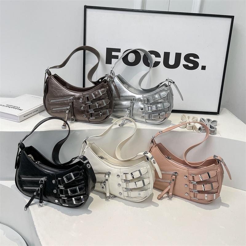 Popular women's bag 2025 new Spice Girl locomotive bag fashionable versatile underarm bag Korean version shoulder handbag