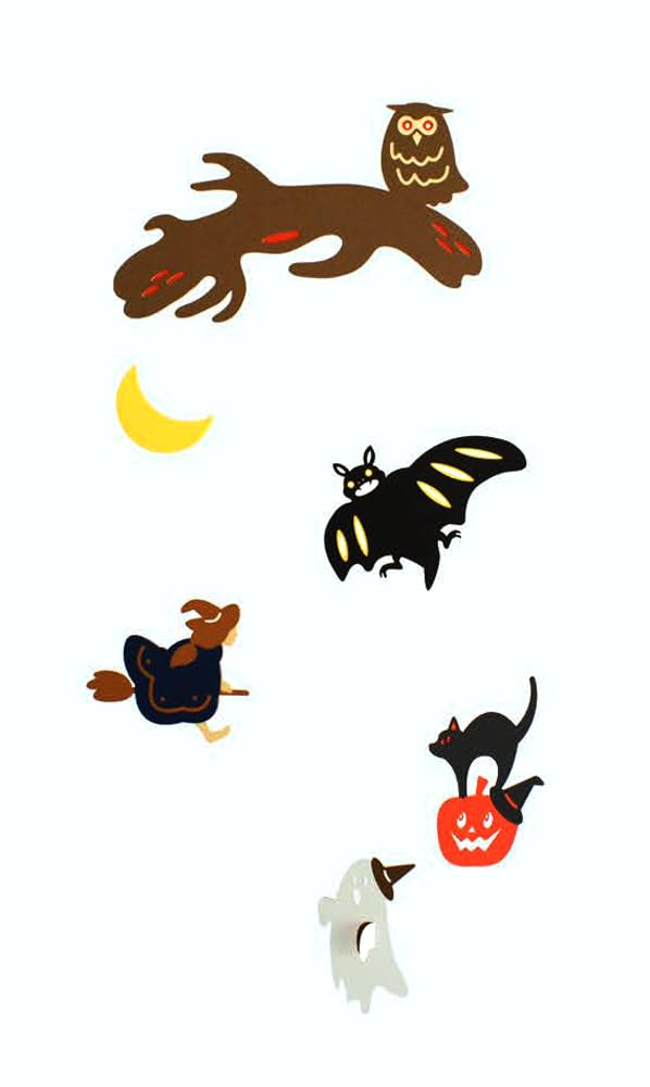Mobile "Halloween Night" - A Subdued Design That's Not Too Sweet. W30cm X H60cm. A Mobile Brand Born In Japan.