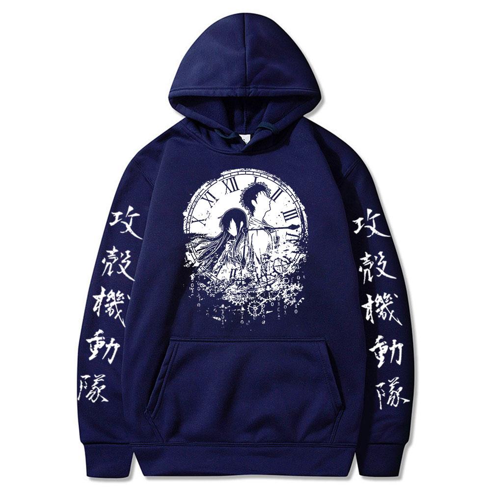 Steins Gate Anime Hoodie Men Women Fashion Long Sleeve Sweatshirts Manga Okabe Rintarou Makise Kurisu Oversized Clothes