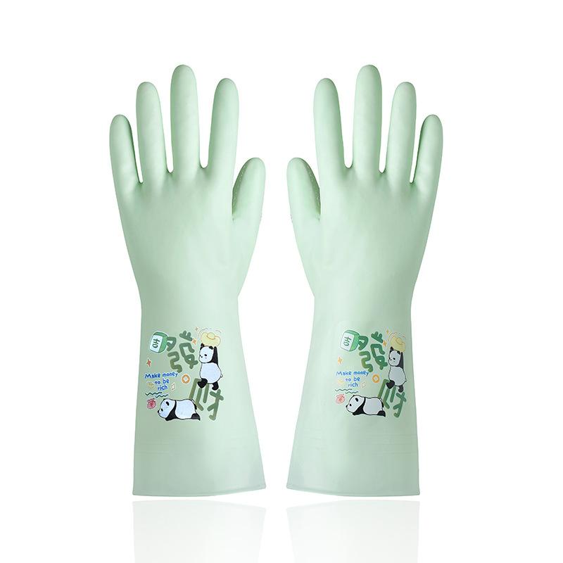 

Резиновые перчатки для женской работы толстые прочные длинные чистые водонепроницаемые для стирки кухни мытья посуды бытовые бархатные