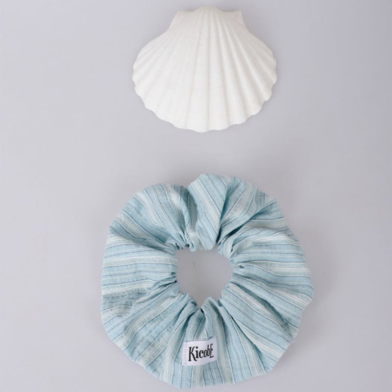 KICOBE COZY STRIPE SCRUNCHIE_BLUE