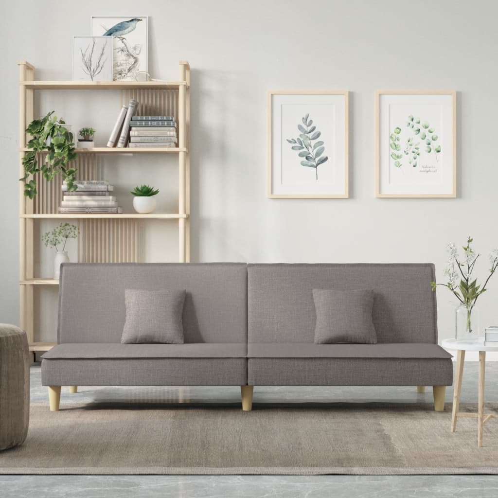 Sofa Bed Taupe Fabric
