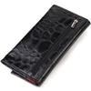 Unusual Women's Wallet Made of Genuine Textured Leather CANPELLINI 21834 Black