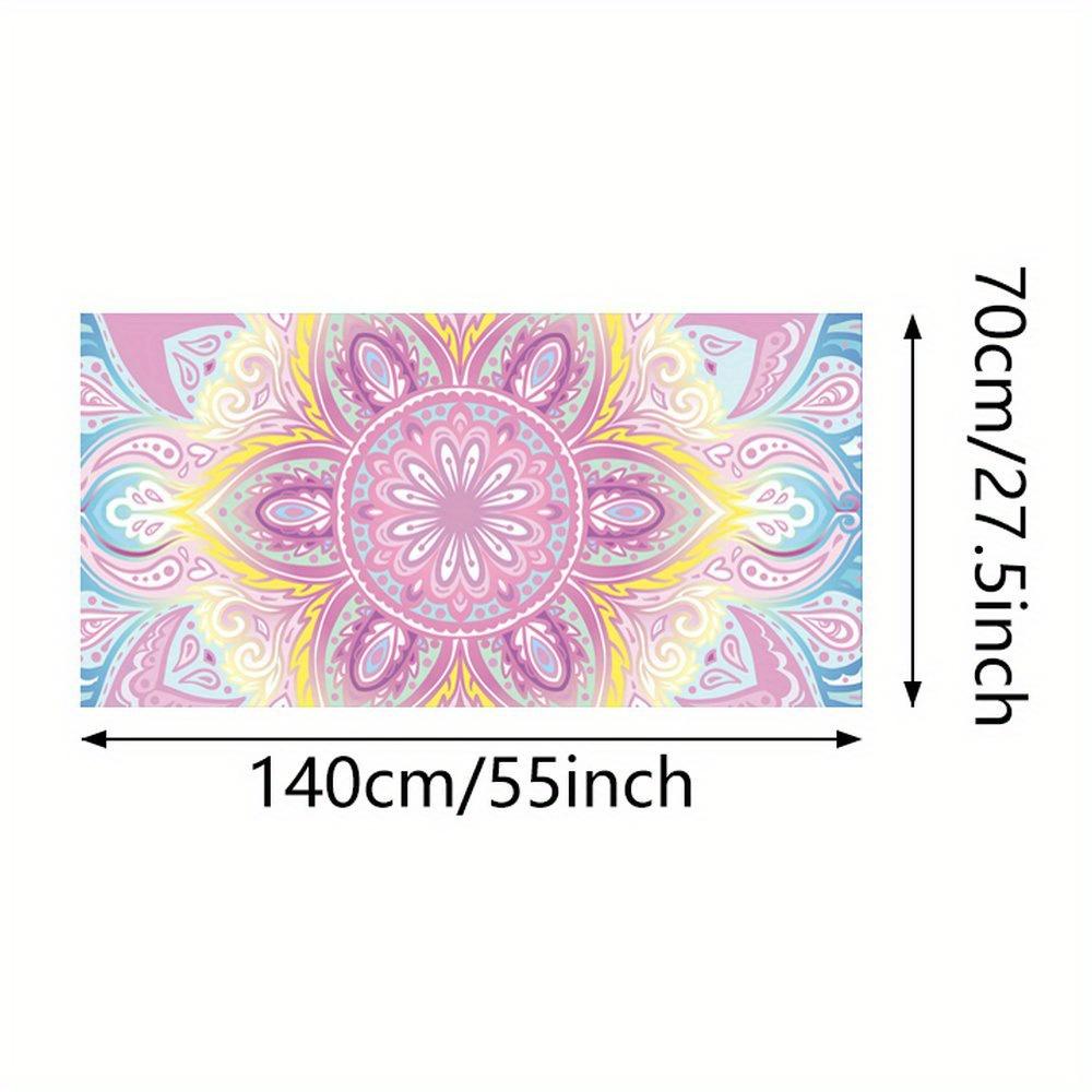 Women's Quick-Dry Absorbent Swim Towel, Rectangular Colorful Floral Beach & Pool Bath Towel