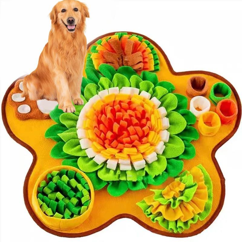 Etkileşimli Koklama Matı Köpekler Kediler - Yavaş Besleme Bulmaca Oyuncak Koku Eğitimi Battaniyesi Peluş Kumaş Zenginleştirme Aktivite Pedi