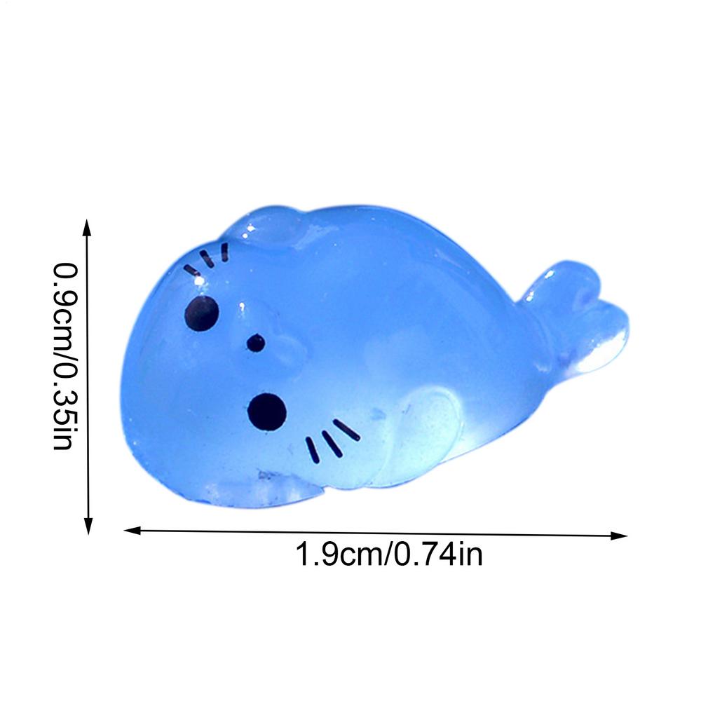 Glow In the Dark Animals Stress Relief Seal Miniature Aquarium Ornament Fairy Garden Decoration For Aquarium Decor