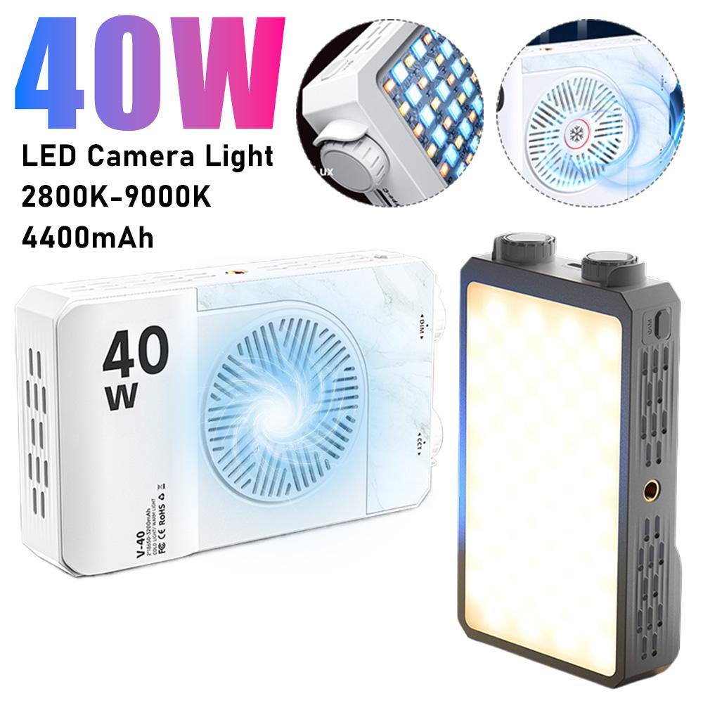 40W LED Camera Light 2800K-9000K Photography Lighting 4400mAh Rechargeable Portable Light Panel Video Light for Photography