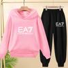 Kids Autumn Winter Hoodie  Letter Print Clothing Casual Top+Trousers 2PBoy Girl 3-12Yrs Child Gift Brand Sports Coat Jogging Set