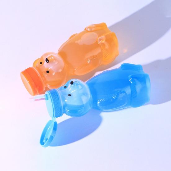 230ml Straw Cup Bear Shape Child Safe Drinking Cup with Safety Lid Straws Spill-proof Baby Shake Cup Drinkwear