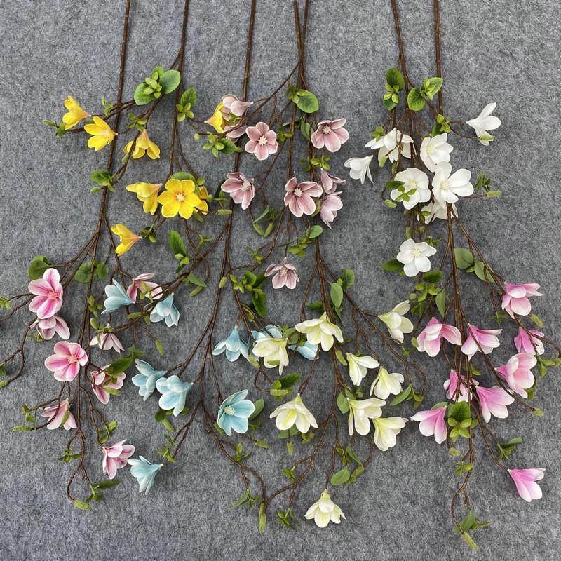 Artificial Ninehead Small Yulania Denudata For Indoor Home Decor And Floral Arrangements