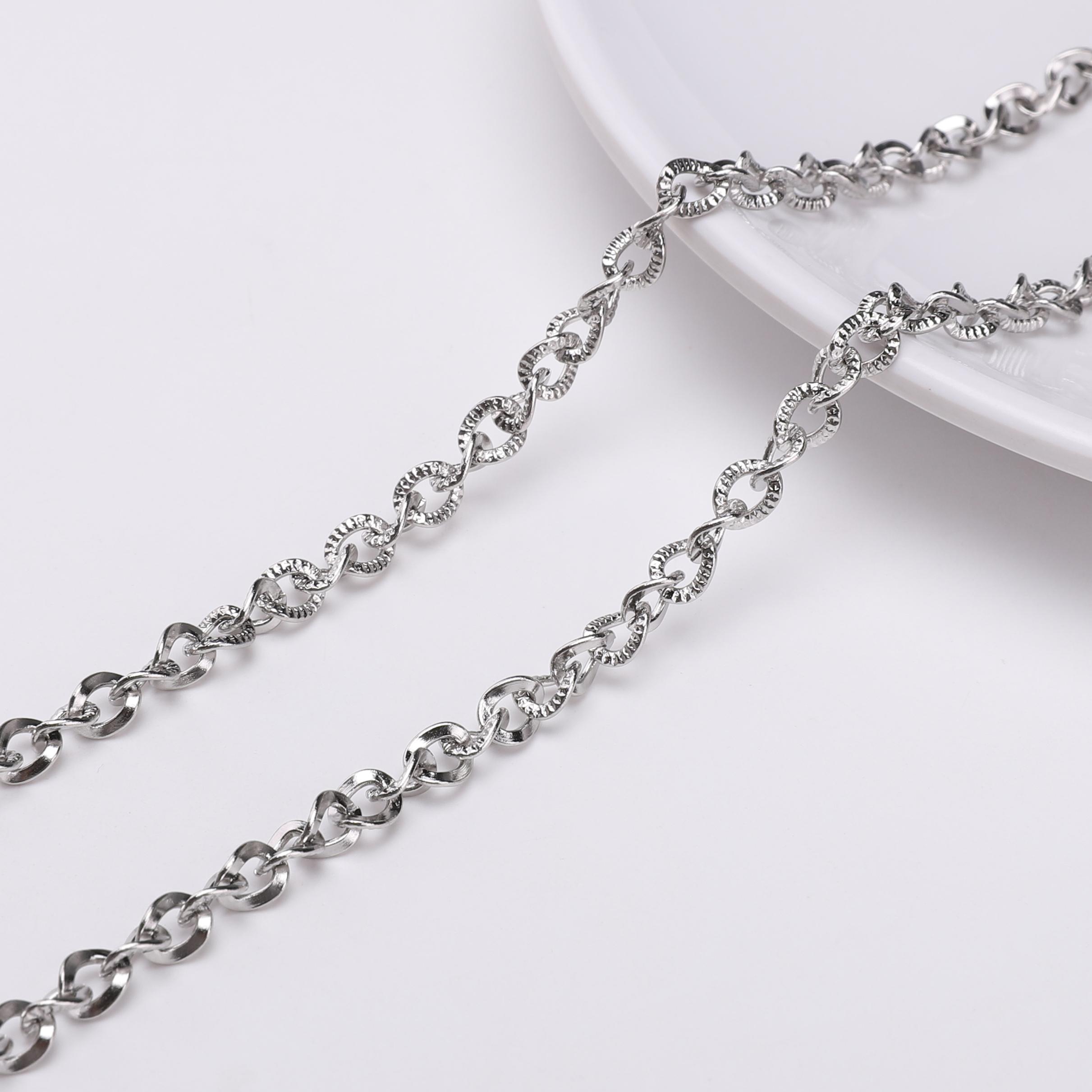 

1-метровая цепочка из нержавеющей стали, базовая панк-цепочка для самостоятельного изготовления ожерелья, браслета, ювелирных изделий, аксессуаров 03 4.5mm