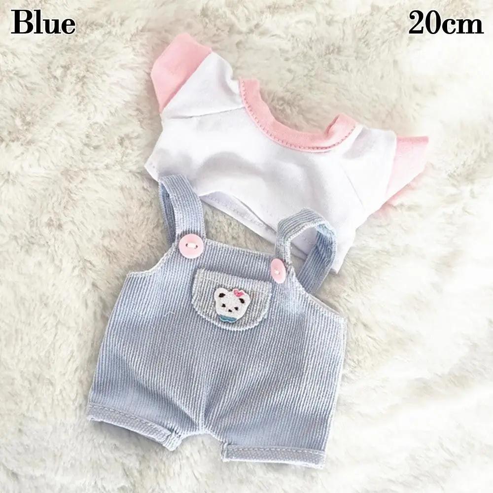 15Cm/20Cm For Doll Clothes Fashion T-Shirt Pants Doll Overalls Suit Casual Wears Jeans Overalls For 1/12 Dolls Accessories