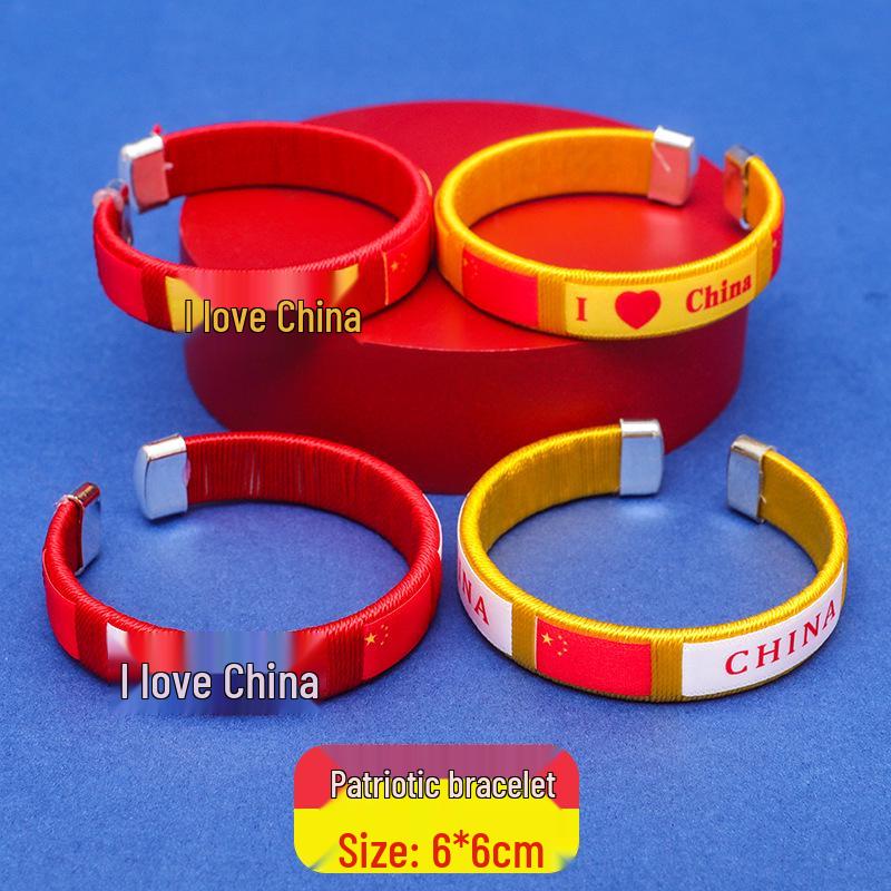Ethnic Style Patriotic Bracelets for Kids – National Day Gift & Cheering Props