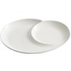 Household Ceramic Plate 6.4 inch New White Spiral Dividing Dining Tableware Europen Solid Underglaze Colour Dumplings Sushi Dish