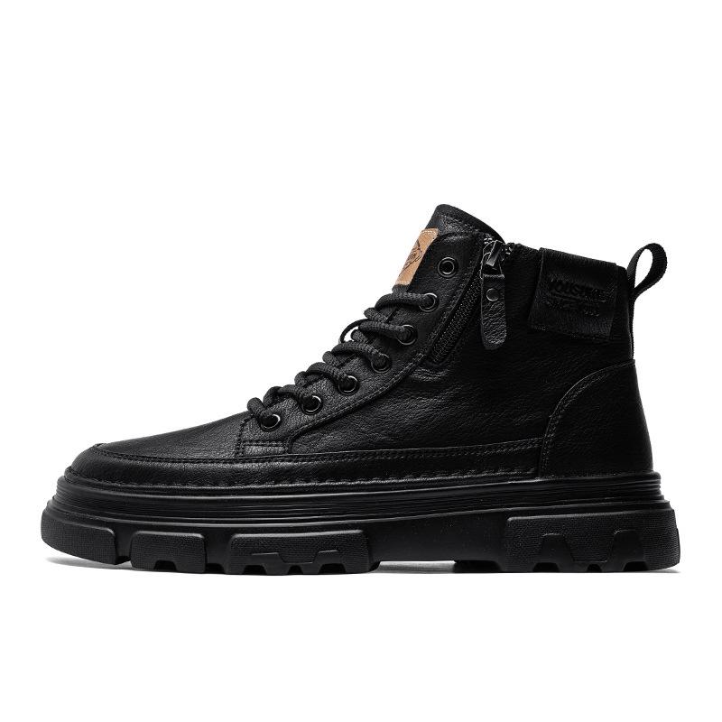 Men's Retro High-Top Work Boots: 2025 Autumn/Winter Thick-Soled Casual Martin Boots
