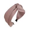 PROLY New Fashion Women Headband Wide Side Solid Color Headwear Cross Knot Turban Autumn Hairband Hair Accessories