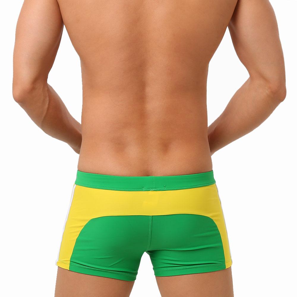 Pánské plavky přední kapsa fit Sexy plavky plážové oblečení opalování Surfování